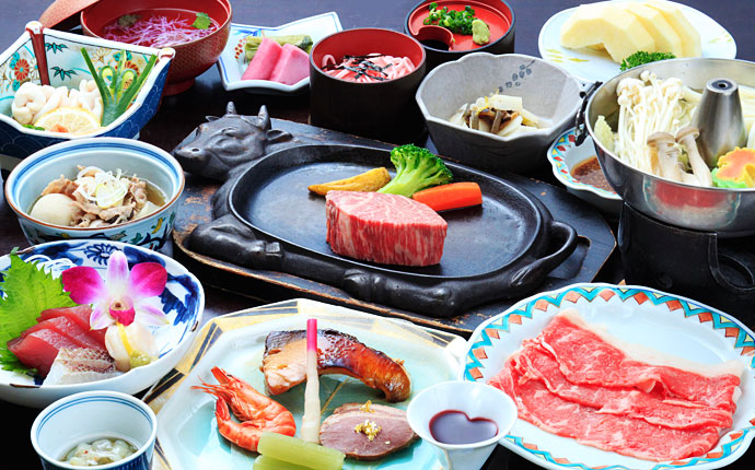 鉄板ステーキ付き和食膳