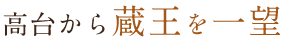 高台から蔵王を一望